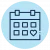 CalendarHeartBlueBackground